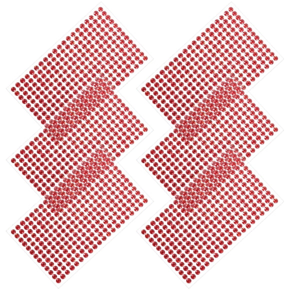 USHOBE 6Pcs Rhinestones For Decoration Sticker Gems Red Acrylic Sparkle For Women