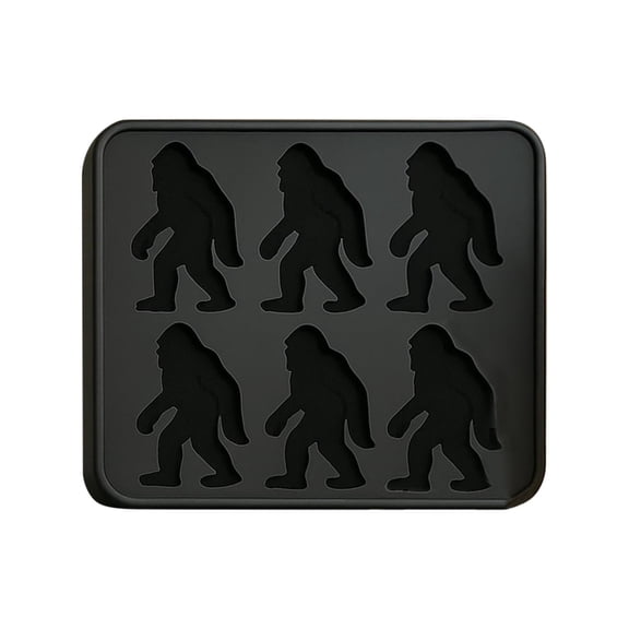 Bigfoot Ice Mold Sasquatch Silicone Tray Novelty Ice Cube Maker for Whiskey Cocktails and Themed Parties Black