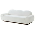 thumbnail image 3 of Christopher Knight Home 88" Cloud Curved Sofa, Modern Chenille Upholstered 3 Seater Couch, Snow White, 3 of 7