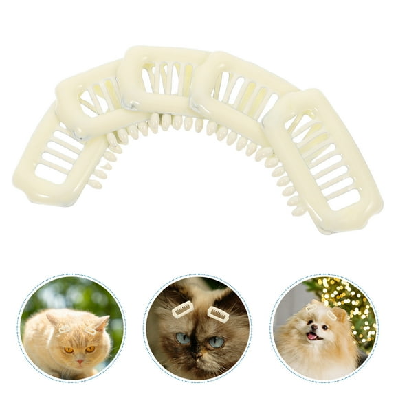 ROSENICE Pet Hair Clips 5Pcs For Dogs Cats Grooming Accessories 1.3x0.5In