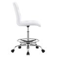 thumbnail image 3 of Computer Work Desk Chair, White Silver, Vegan Leather, Home Office Business, Modern Contemporary HB33583, 3 of 9