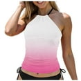 thumbnail image 3 of zaveiop Womens Flowy Tankini Tops Only Bathing Suit Loose Fit Swimsuit Swim Tops No Bottom 2026 (Pink, M), 3 of 7