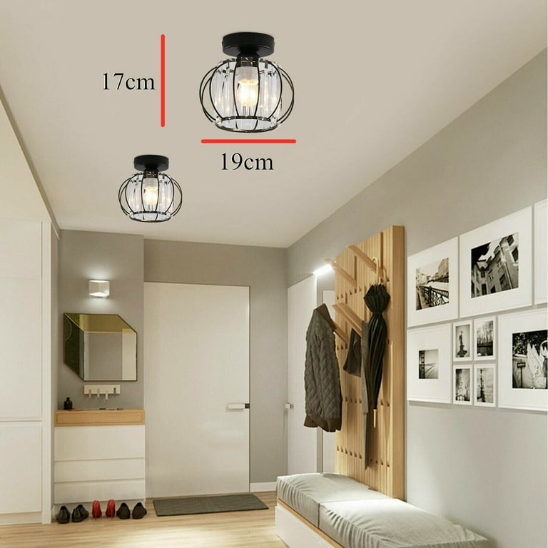 Miumaeov Mini Chandelier, 1-Light Semi Flush Mount, Crystal Miumaeov Mini Chandelier, 1-Light Semi Flush Mount, Crystal