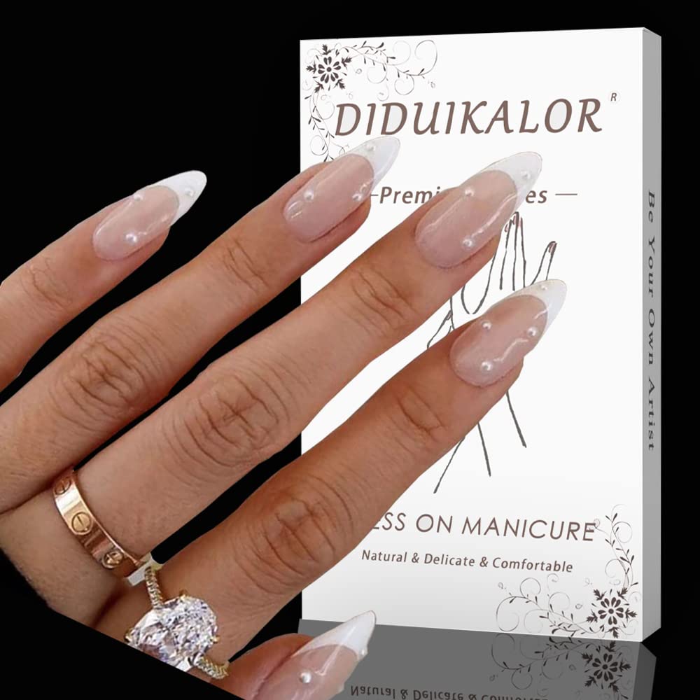 Pearl Tip Acrylic Nails