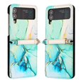 thumbnail image 3 of SaniMore Case for Samsung Galaxy Z Flip 4 6.7" 2022, PU Leather Case Luxury Marble Wireless Charigng Hand Rope Fashion Folding Case for Girls Women For Samsung Z Flip 4, Green, 3 of 6
