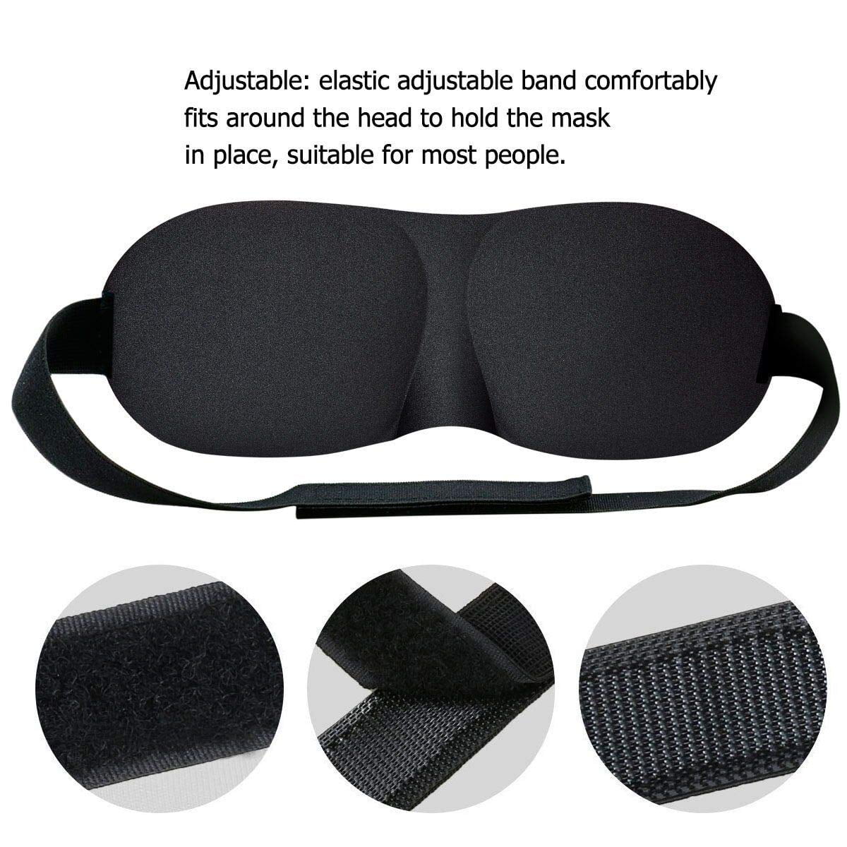 Sleep Masks,Eye mask,Sleeping mask,Eye Masks for Sleeping Women & Men New Upgraded 3D Contoured,Ultra Soft Breathable with Adjustable Strap and Ear Plugs 100% Blackout Blindfold for Darkness