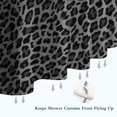 thumbnail image 6 of Black Leopard Print Shower Curtain 84"x72" ,Bathroom Decorative Shower Curtains Set with 12 Hooks,Modern Waterproof Washable Shower Curtain, 6 of 6