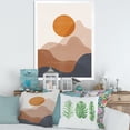 thumbnail image 3 of Designart 'Abstract Earth Toned Mountains With Red Moon II' Modern Framed Art Print, 3 of 4