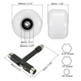 thumbnail image 2 of Uxcell 54mm Skateboard Wheel and Bearings Set ABEC-9 Street Wheels for Skateboards Cruiser Wheel 85A, White 4 Pack, 2 of 6