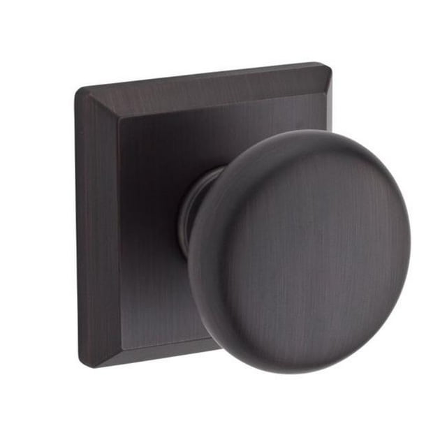 Baldwin EN.ROU.TSR.112 Entry Round Knob & Traditional Square Rose, Venetian Bronze