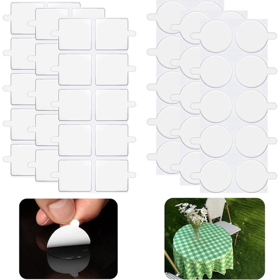 60Pcs Transparent Tablecloth Clips & Table Cover Clips for Thick Picnic Tables, Photo Mounting, Birthday Party Decorating, Office And Classroom 1.18''L x 1.18''W