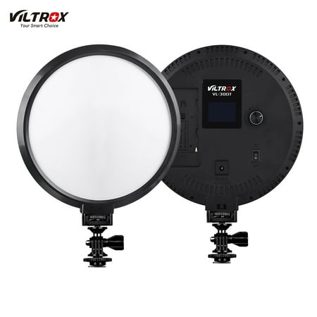 Viltrox VL-300T Professional Ultrathin Bi-Color Dimmable 7 Inch Circular LED Video Light 3300K-5600K CRI 95+ Max. Power 18W for Portrait Children Macro Still Life