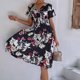 thumbnail image 2 of Vestidos Para Mujer Midi Vestidos de Moda Casual Casual de Manga Corta Con Cuello en V Vestido Estampado Floral Odeerbi ODB166350, 2 of 4
