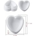 thumbnail image 2 of Molde de silicona para pastel en forma de corazón, molde grande para hornear de 8 pulgadas para decoración de pasteles, fabricación de dulces, chocolate, 2 of 5
