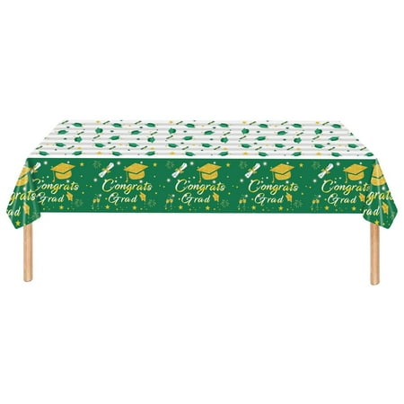

Yuseik Graduation Season Tablecloth Green Hat Graduation Season 137*274 New Season Of Graduation Table Cloth Gold Adult First Year Party Table Cloth Disposable Party Decoration Table Cloth
