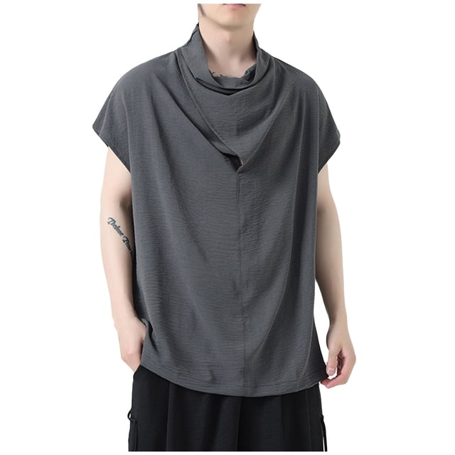 ameIAEA Mens Short/Half Sleeve Solid Color Basic Tee Tops Summer Casual Loose Beach Shirts