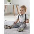 thumbnail image 6 of Baby Boy Clothes Suit 3-18 Months Newborn Formal Dress Shirt Suspender Pants Outfit Wedding 3PCS, 6 of 11