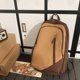 thumbnail image 1 of Nylon Backpack Large Capacity Vintage College Style | Breathable Air Cushion Straps | 15.6" Laptop Compartment | Waterproof Durable | Multiple Pockets | 46x31x17cm | Pink/Brown, 1 of 6