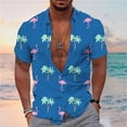 thumbnail image 5 of Summer Shirt For Men Hawaii Shirts Oversized Short-sleeved Tops Men's Camisas Masculinos Original Spring New Fashion Clothing Xl, 5 of 6