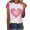 Pink, variant on T Shirts for Women Women Valentine's Day Love Printed Casual Printed Round Neck