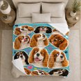 thumbnail image 5 of Cavalier Charles Spaniel Portrait Collage, Playful Pet Portrait Pattern, Warm Flannel Blanket for Living Room and Bedroom, Dog Lovers person's Day Gift, Pet Lover Home Decor, 5 of 9