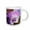 White, variant on 3drose, Lavender Pansies Closeup, 15oz Two-tone Green Mug