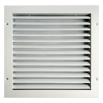 Aluminum Air Vent Cover with Mesh Screen, HVAC Return Grille for Wall Ceiling AC Duct, Weather Resistant Louvered Ventilation Register with Bug Screen, White Finish