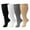 01-Black/Grey/Nude, variant on 4 Pairs Wide Calf Compression Socks For Women And Men,Plus Size Knee High Support Stockings For Circulation,Nurses,Travel,Running