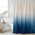 thumbnail image 4 of Blue Ombre Stripe Bathroom Shower Curtains with 12 Hooks Polyester Waterproof Shower Curtain for Stalls Bathtubs Abstract Art Modern Gradient Beige Decorative Bathroom Privacy Curtain 72x72 Inches, 4 of 8