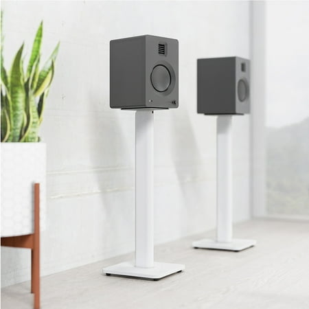 Kanto - 26" Tall Bookshelf Speaker Floor Stands (Pair) - White
