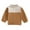 Khaki, variant on Ahdbta Long Sleeve Sweatshirts for Toddler Girls Casual Half Zipper Stand Collar Pullover Tops Trendy Color Block Workout Tops