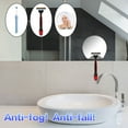 thumbnail image 3 of Hxlamzoo Shower Mirror Fogless for Shaving, Shaving Mirror with Razor Holder, No-Drilling, Shatterproof Anti-Fog Bathroom Shower Mirror, Father's Day Gift, 3 of 5