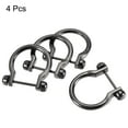 thumbnail image 3 of 31mm U Shape Horseshoe D-Rings Zinc Alloy Electroplated Black 4 Pack, 3 of 5