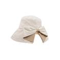 thumbnail image 3 of Women Foldable Bowknot Wide Brim Sun Hat, 360° UV Protection Breathable Cap, Lightweight Travel Beach Summer Headwear (Beige), 3 of 7