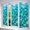 Clear Ocean Water1, variant on Stained Glass Window Film Blue Leaf Pattern 17.7 x 39.3 Inch | Mosaic Decorative Privacy Window Film Static Cling Sun Blocking Decor Removable for Living Room Bathroom Home Privacy Glass