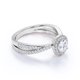 thumbnail image 3 of JeenMata Anillo de Compromiso de Moissanita de Corte Redondo de 1 Quilate en Oro Blanco de 18 K sobre Plata, 3 of 6