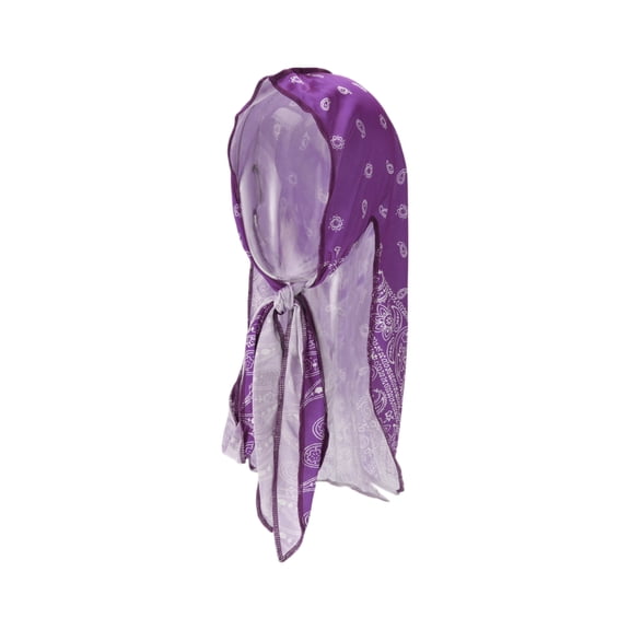 Unique Bargains Cycling Hat Sweat and Moisture Wicking Breathable Neck Protection Hard Hat Liner Imitation Silk Fabric Purple 24x97cm 1 Pcs