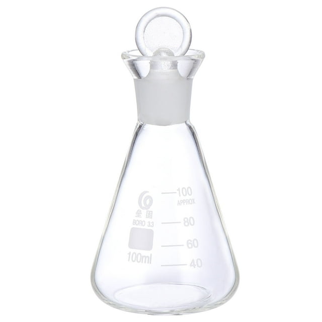 EeaseCA 1pc Professional Glass Flask Conical Flask School Supply Experiment Accessory