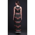 thumbnail image 3 of Bimba Tie-Dye Ladies Crew Neck Waist String Print Maxi Dress with Side Slits Summer Wear-XX-Large, 3 of 6