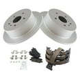 thumbnail image 3 of TRQ Rear Brake Pad & Rotor Kit Brake Pads Brake Rotor Parking Brake Shoe Set Ceramic Premium G-Coated Fits Select 2004-2006 Lexus RX330 2007-2009 RX350 2006-2008 RX400h 2004-2007 Toyota Highlander, 3 of 4