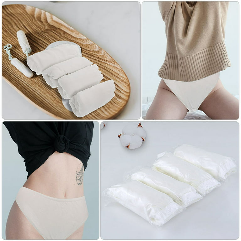 Underwear Disposable Briefs Panties Cotton Period Menstrual Panty Travel  Brief Maternity Female Girls Sauna Pregnant 