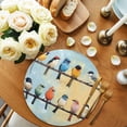 thumbnail image 2 of Round Placemats Watercolor Birds 15 inch Set of 4 Table Mats for Dining Table Blue Teal Yellow Heat Resistant Non-Slip Kitchen & Home Decorative Place Mat Set, 2 of 8