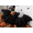 Black Bat Plush Throw Pillow-#007, variant on Goth Plush Witch Plush Black Cat Plush, Stuffed Black Cat Long Limbs Black Kitten Plush, Orange Embroidered Black Cat Toy Halloween Black Cat Decor