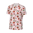 thumbnail image 6 of Wukai Floral Strawberr Print Men's Short-Sleeved Mesh T-Shirt,Quick-Dry Short Sleeve Workout T-Shirt-Medium, 6 of 8