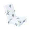 thumbnail image 3 of Funda protectora para silla de cocina y comedor, decoración para bodas Flor gris, 3 of 7