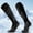 🔥 Black, variant on Unisex Solid Sweat Wicking High Calf Sports Socks For Men Women, Thick Warm Thermal Winter Athletic Hosiery, Soft Insulated Foot Cover For Outdoor Workout Cold Weather Daily Wear