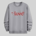 thumbnail image 4 of RYDCOT Love Heart Sweatshirt for Men Cute Hearts Graphic Pullover Long Sleeve Crew Neck Valentine Shirts Tops Gray, 4 of 6