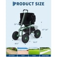 thumbnail image 2 of Tabouret de Travail de Jardin Robuste à Roulettes avec Capacité de 400 Lb, Siège Pivotant à 360 Degrés Hauteur Réglable, Plateau de Rangement pour Pneus Tout-Terrain, Banc d'Outils de Cour Extérieur, Vert Menthe/bleu Gentiane/rouge, 2 of 8