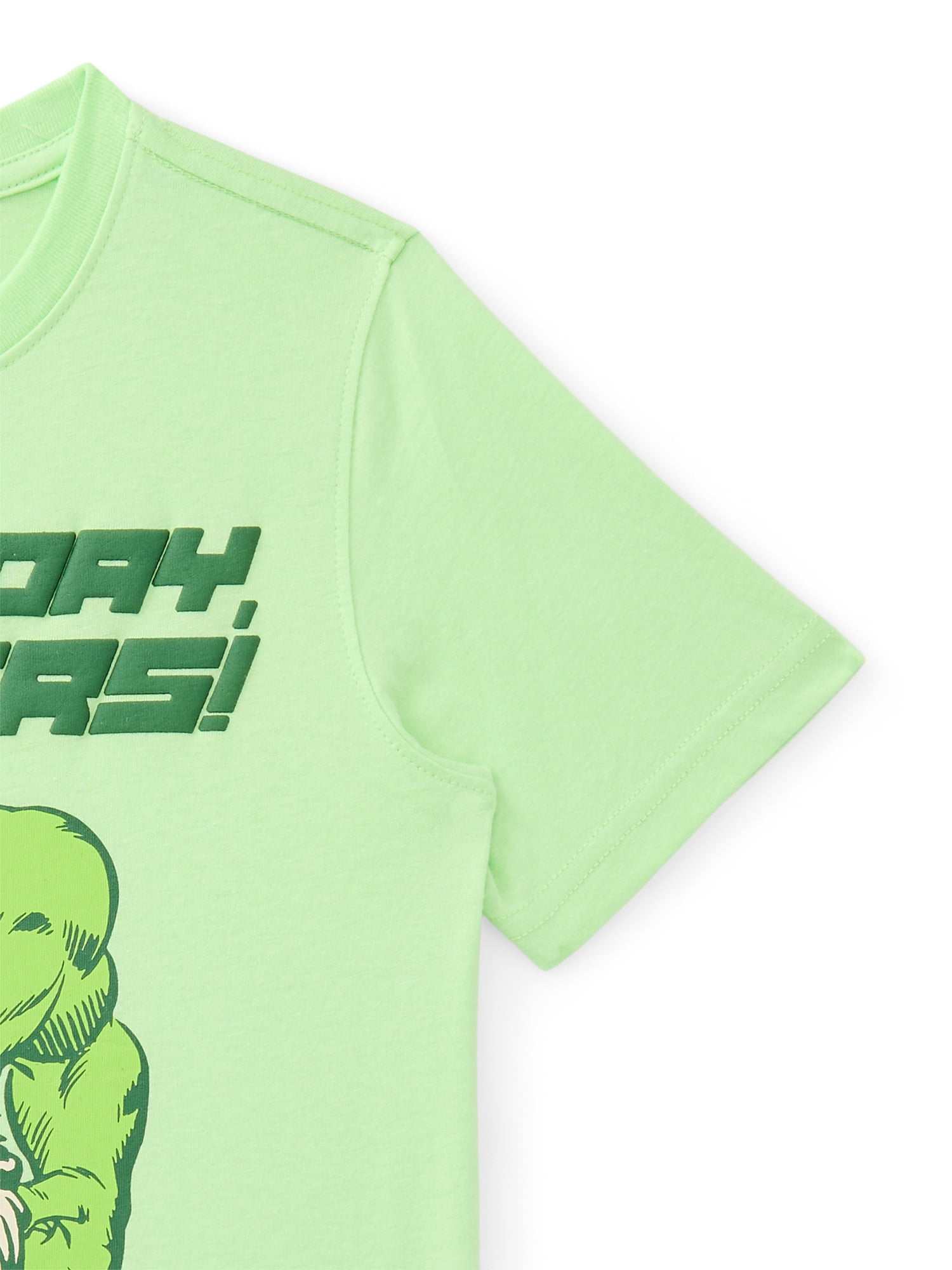 Marvel's Hulk Boys St. Patrick's Day Graphic Tee with Short Sleeves, Sizes 4-18