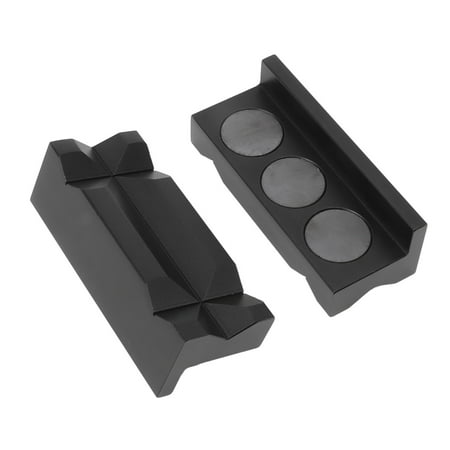 

1 Pair Vise Jaw Cover Aluminum Alloy High Strength Bench Vise Jaw Pad Protector Black